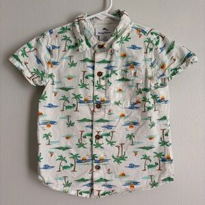 Tommy Bahama Kids White Tropical Button Down Shirt